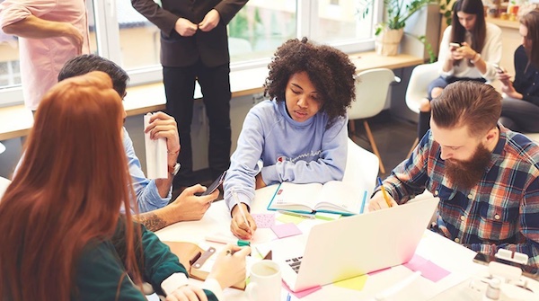 students in class